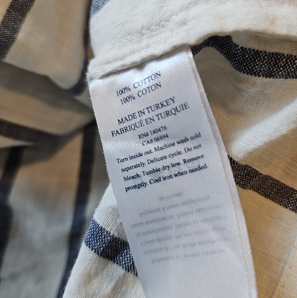 Faherty Phoenix Dress In Navy Elroy Stripe Large - Picture 6 of 7